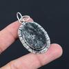 Daughters Day Deal 925 Sterling Silver Natural Black Tourmaline Rough Pendant