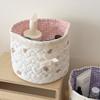Sweet Bear Series Desktop Storage Basket Quilting Cotton Cylindrical Organizer Box Cartoon Large Capacity Storage Frame