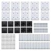 Fence Panel Set WPC 1564x186 cm Black