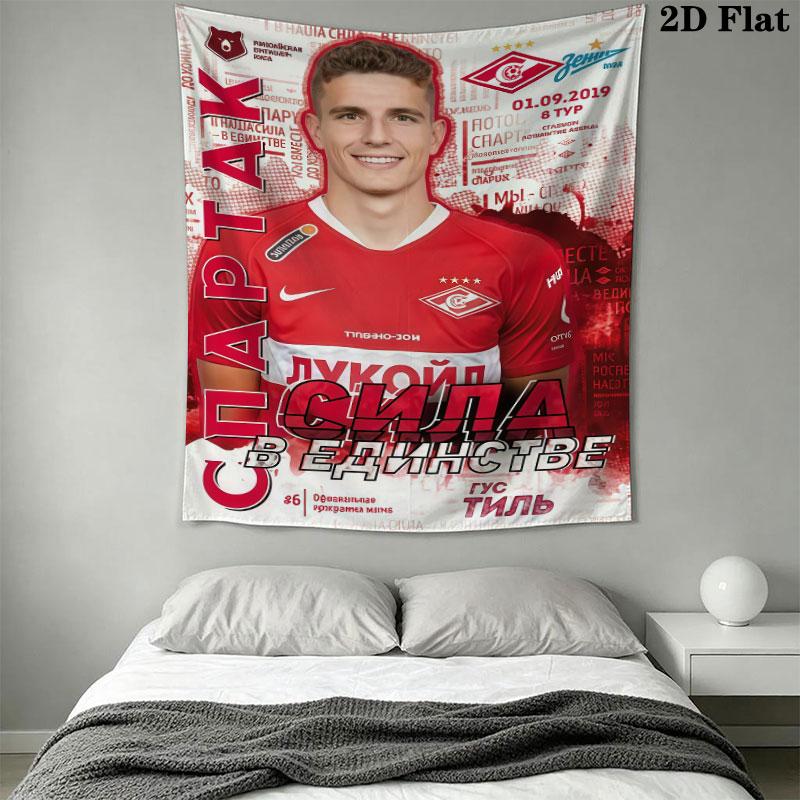 Spartak Moscow Spirit Wall Hanging Printed Fabric Blanket Decorative Tapestries for Bedroom Living Room Home Decor