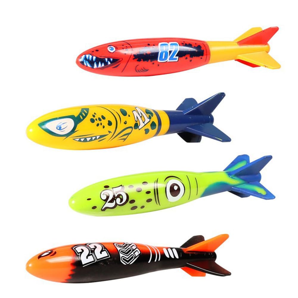 

4pcs Summer Kids Diving Rings, Breath-Holding Diving Practice Rings, Kids Swimming Diving Toys, Training Swimming Underwater Toys for Ages 3+ (4