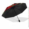Roses And Berries Design 8-Frame for Travel, Camping, Casual Lightweight Portable Umbrella, Essential for Every Family Holidays Birthday Gift