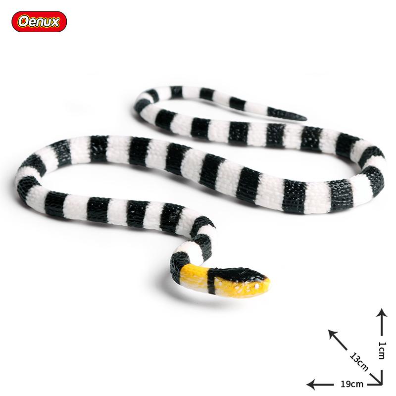 Oenux Simulation Forest Savage Snakes Animals Model Wild Cobra Rattlesnake Python Action Figures Party Favor Decor Kids Toy Gift