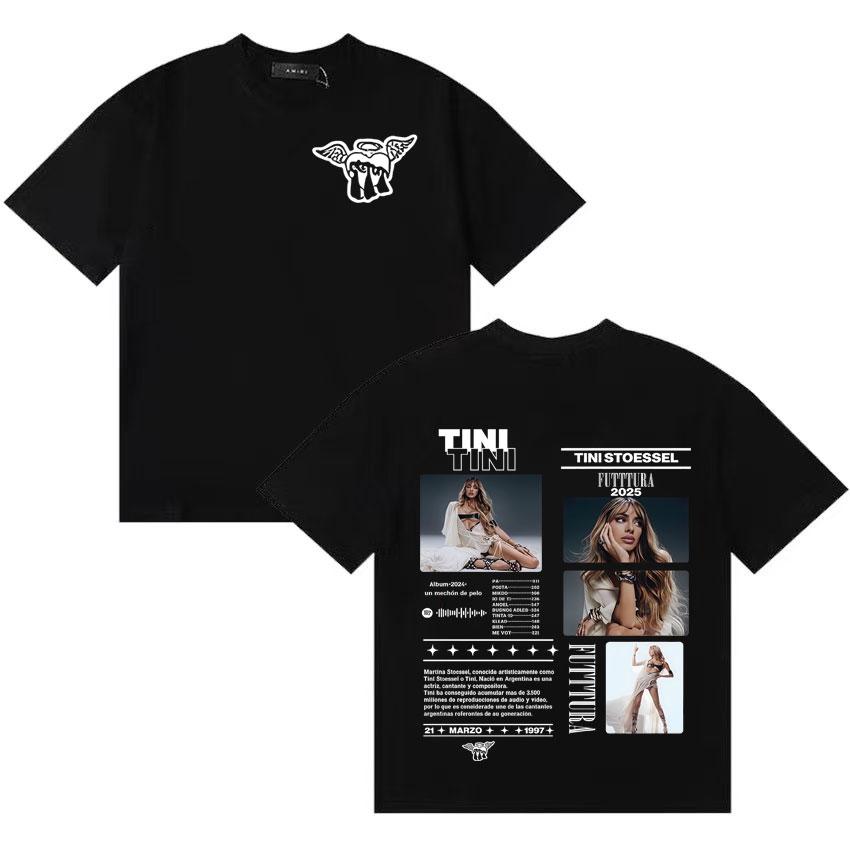 Singer TINI STOESSEL Futtura Harajuku Merch Tee Shirts Unisexs Women Short Sleeve Tshirts Fashion Streetwear ONeck Cotton Tshirt