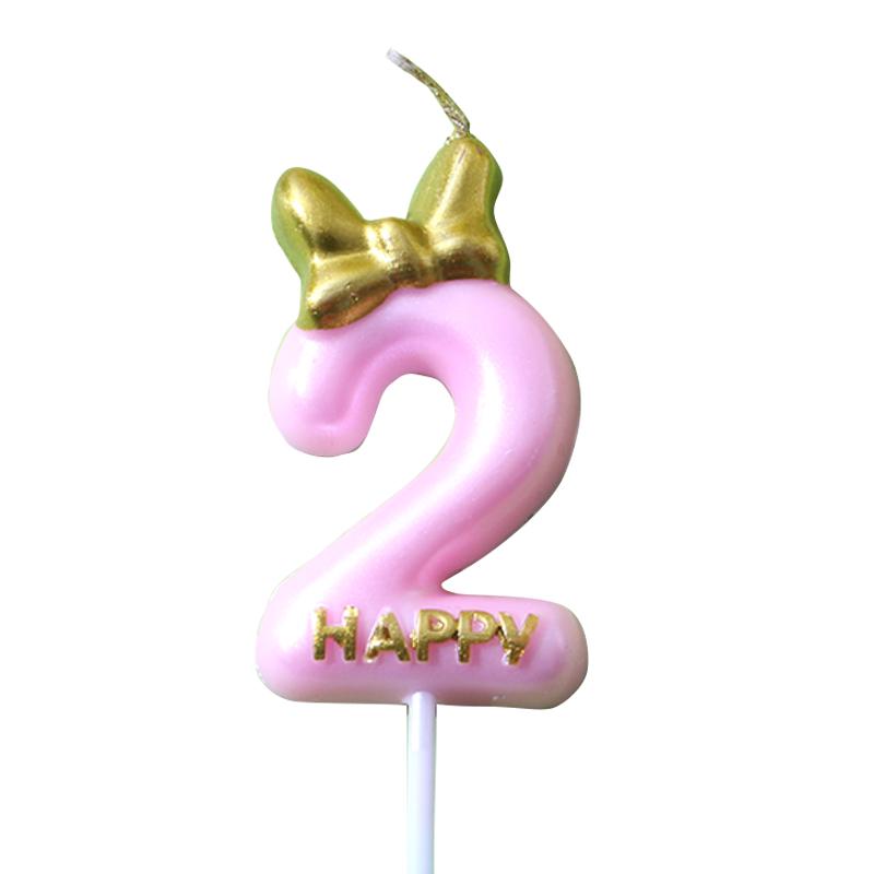 1st Birthday Bow Candle - Little Fairy Cake Decoration