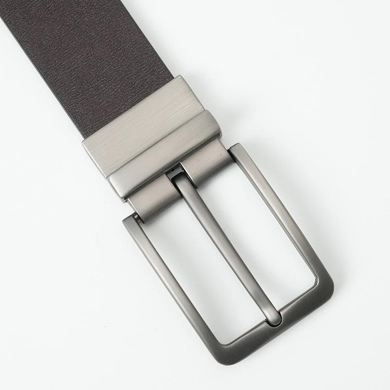 New Men's Rotary Pin Buckle Cowhide Waist for Men with Fashionable Business Leather Belt Casual Simple Jeans Belt Men