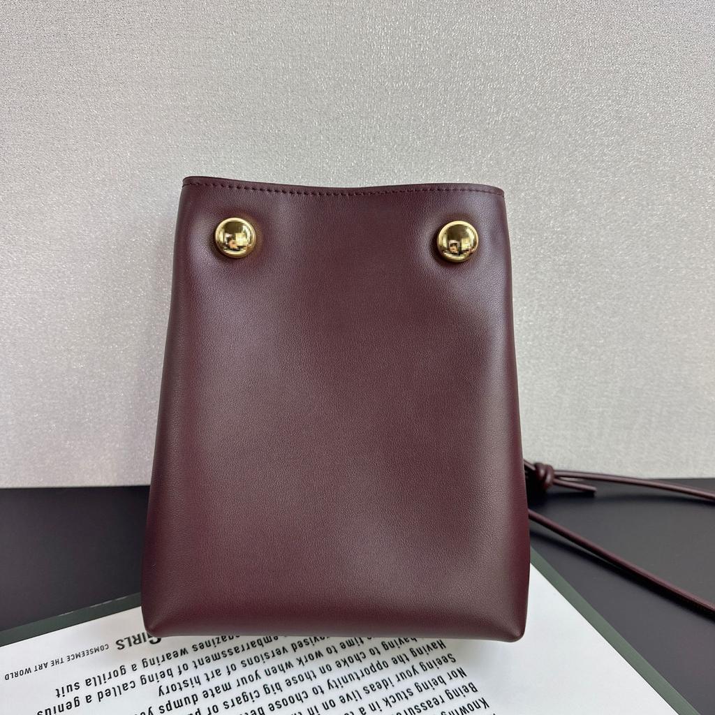 New Pebbie Mobile Phone Bag, Genuine Leather, High-end Messenger Bag, Cowhide, Light and Versatile, College Style, Shoulder Bag for Women