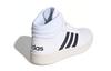 adidas Neo Hoops 2.0 K Synthetic Leather Abrasion Resistant Mid Top Kids' Skateboarding Shoes White Black Kids' FY7700