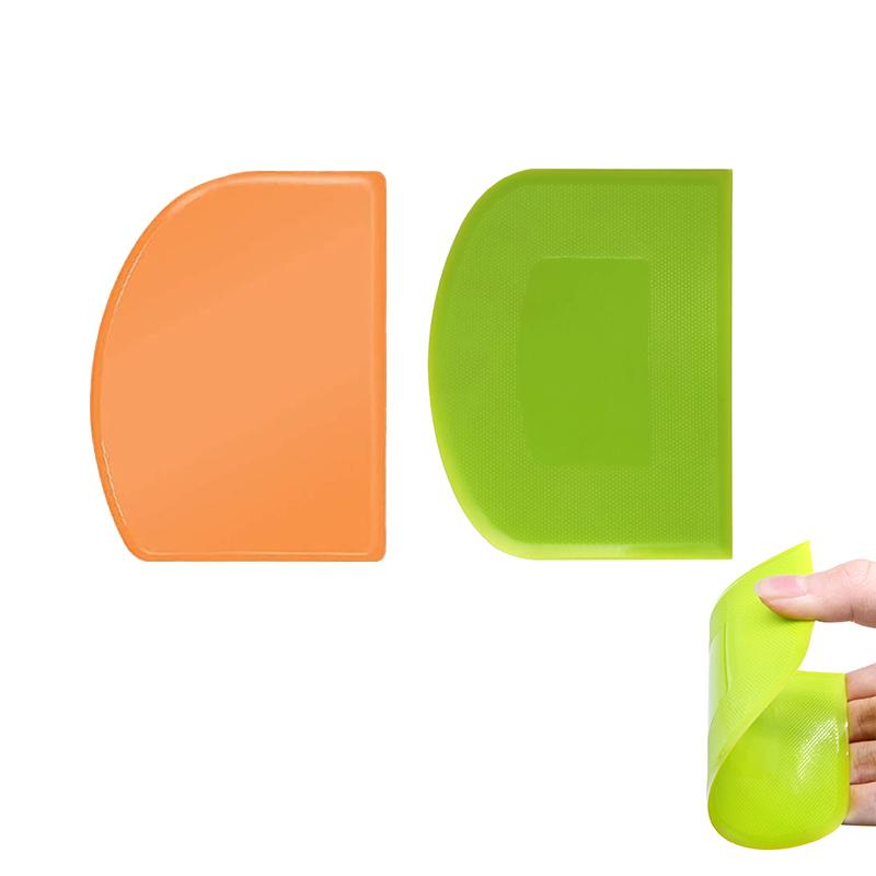 Set of 3 Plastic Cake Scrapers Set of 2 Silicone Bowl Scraper Dough Cutter Icing Smoother Tools Cake Decorating Supplies    0098