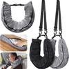 Travel Pillow Portable Neck Support Travel Headrest With Storage Bag Adjustable Fillable Travel Neck Pillow For Airplane Train Car Travel