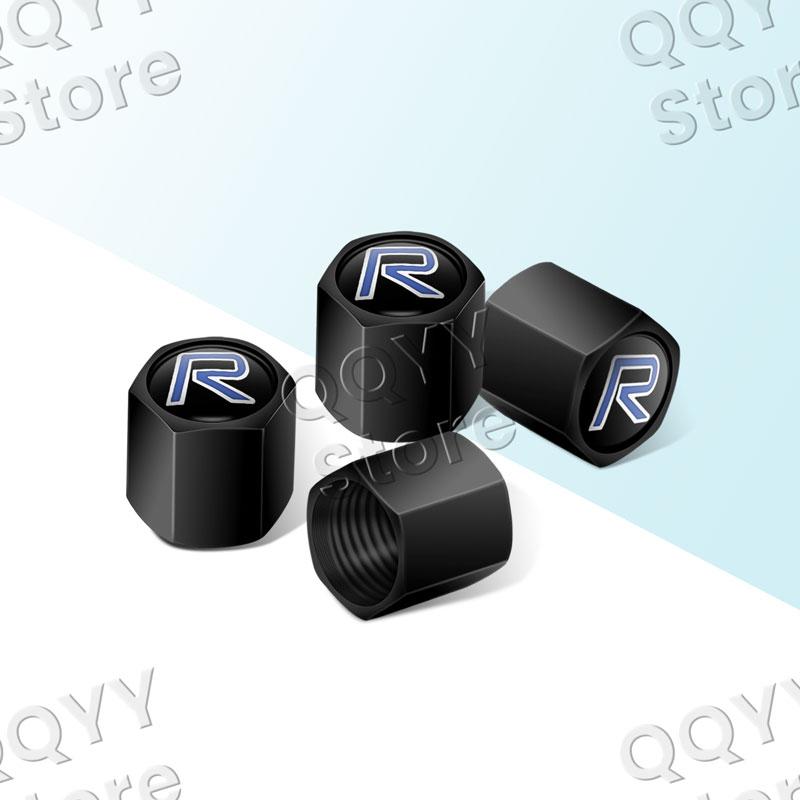 R Design Logo Auto Velg Band Klepjes Bandstam Luchtstof Kappen Voor Volvo V40 V60 V90 XC40 XC60 XC90 C30 C70 S40 S60 4 stuks
