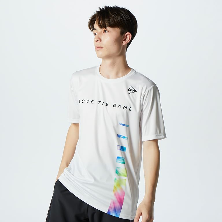 Dunlop Tennis Wear Badminton Game Water Absorbent Quick Drying UV Protection DAL8401 2024SS White M [DUNLOP] T-Shirt