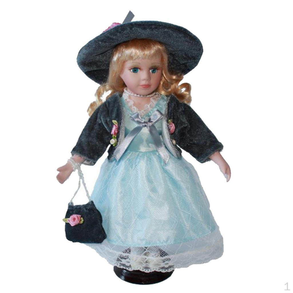 Mädchenpuppe aus Porzellan 30cm