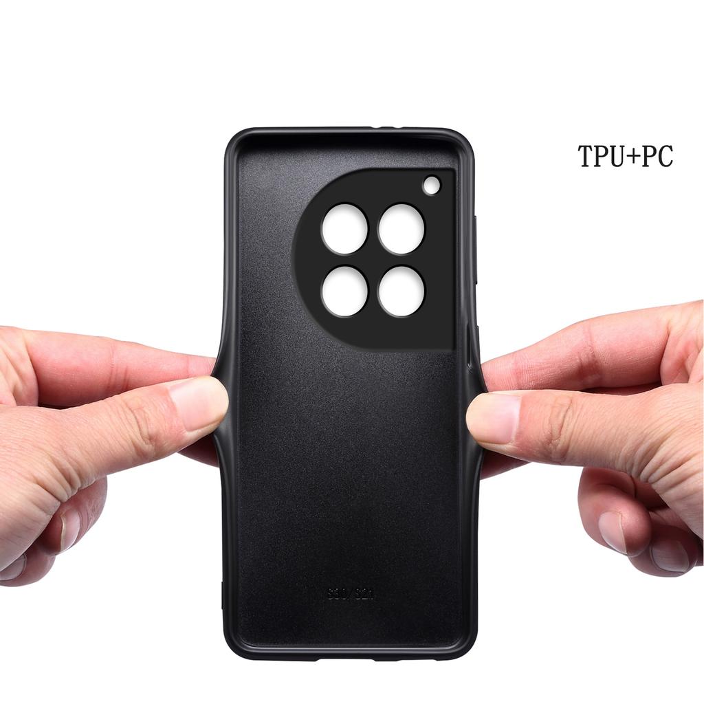 Für OnePlus 12 5G Rückseite Hülle Krokodiltextur Leder Stoßabsorbierende Handyhülle