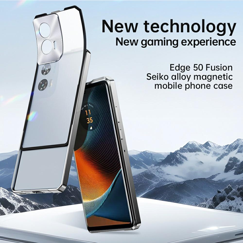 Motorola Edge 50 Ultra 5G tok Kemény PC Fém Keret Matt Telefonborító