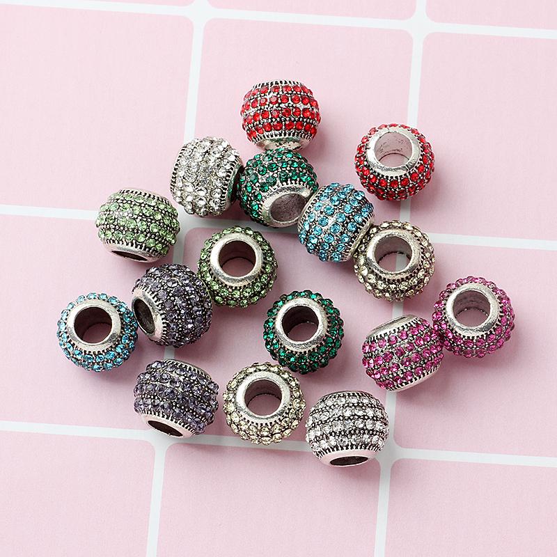 40pcs 100pcs Acrylic Zebra Stripe Loose Round Charms Spacer Beads Findings 6mm