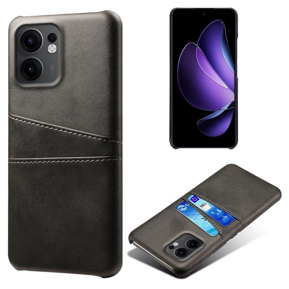 For Oppo Reno13 F 5G Case Dual Card Slots PU Leather+Hard PC Phone Cover