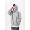 Men's Plus Size Fleece-Lined Button Hoodie - Oversized, Thickened Long Sleeve for Autumn/Winter