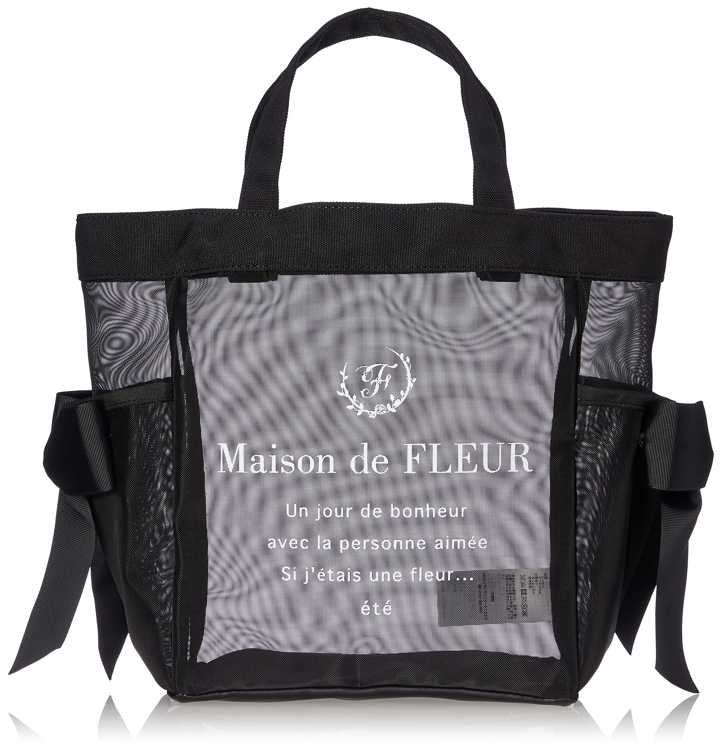 

de Logo Print Mesh S Tote Bag 8A22F0J0800 Black [Maison Fleur] Women s чорний
