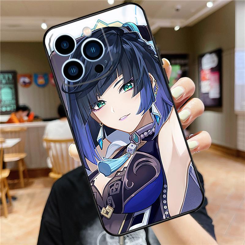 Yelan Genshin Impact Case For iPhone 17 16 15 13 12 11 14 Pro Max Mini Plus 16e 17 Air Bumper Cover Accessories