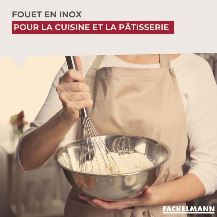 Fouet de pâtisserie - fackelmann - 26 cm - acier inoxydable - ustensile de cuisine polyvalent