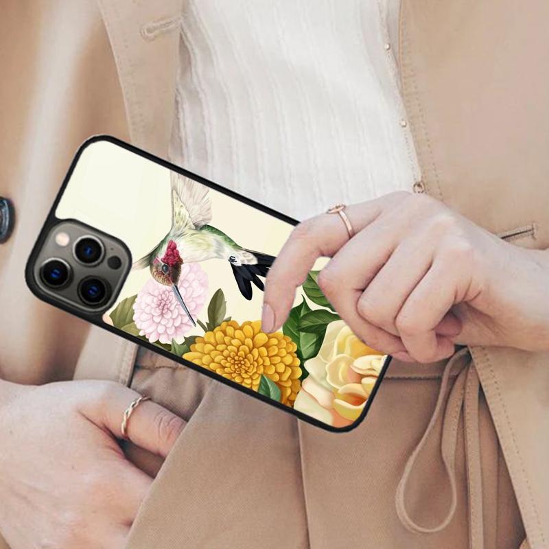 

Hummingbird and Flowers Magnetic Phone Case For APPLE iPhone 17 Air 16 14 13 12 Pro Max 15 Plus Charge With MagSafe Cover iPhone 13mini