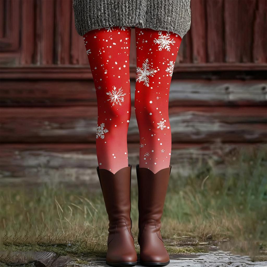 Damen Casual Mode Outdoor Halloween Bedruckte Slim Elastische Yogahose Cropped Hose