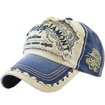 English Letter Logo Cap Hat Running Outdoor Men Women CA728 [White Fang] (Blue)