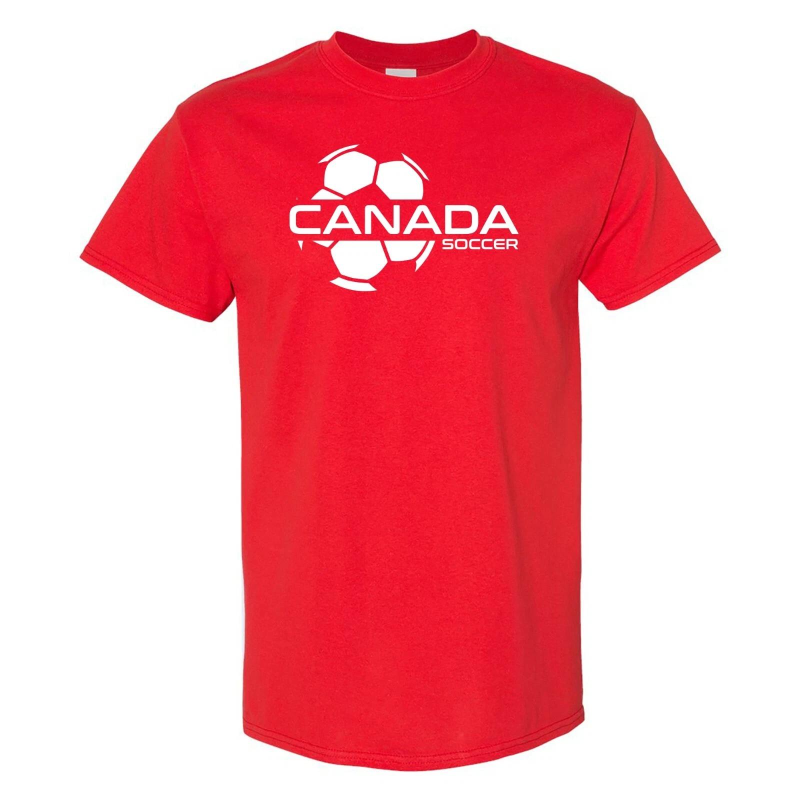 Canada Football Strike - Soccer Sports Short Sleeve T-Shirt - Red S