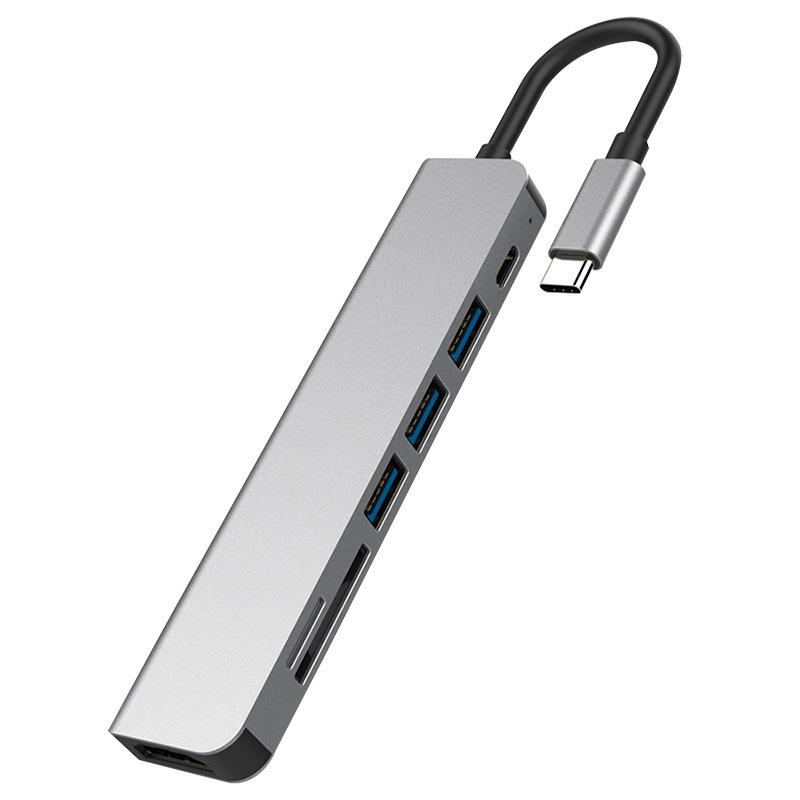 7-in-1 Type-C Portable Docking Station: Display, Charge, Screen Mirror - Aluminum Alloy