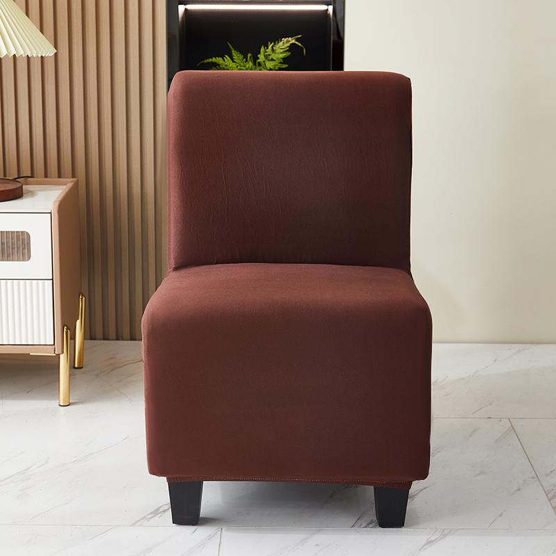 Elastische dicke Einzelsofa-Abdeckung dicke Stuhl-Schutzhülle waschbar armlose Stretch-Stuhl-Sofa einfarbig