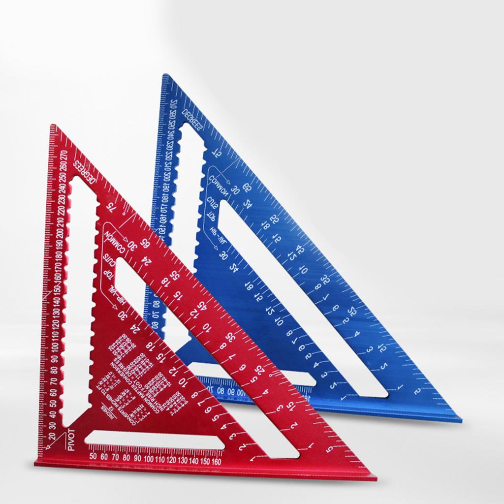 Square Protractor High-Precision Aluminum Alloy Triangle Ruler Double Scale Miters Framing Measurement Ruler Lightweight