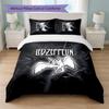 Set Biancheria da Letto 3 Pezzi Stampa Led Zeppelin Copripiumino con Due Federe Biancheria da Letto Morbida per Camera da Letto Domestica