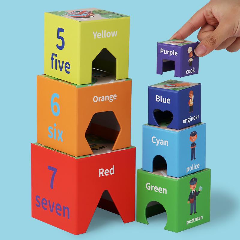 Cross-border Early Childhood Puzzle Set: Cartoon Numbers & Logic Stacking Toy