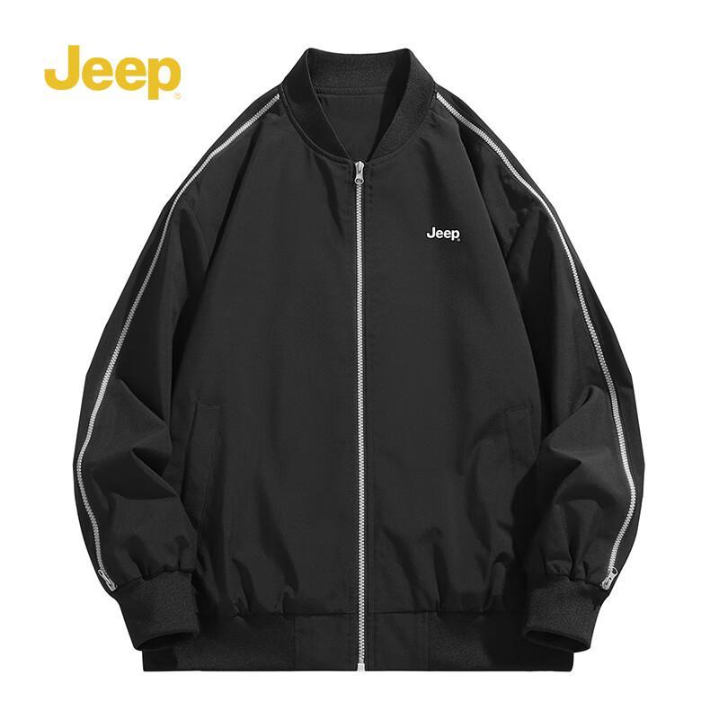 Jeep Men's Fall/Winter Windproof Baseball Collar Jacket