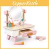 Kinder Holz Rollenspiel Schminktisch mit interaktiven Funktionen für Mädchen Spielzimmer Dekoration