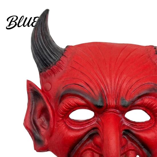Demon Propgewijs in Vintage Stijl Halloween Schuim Masker Rode Duivel Eng Half Gezicht Donkere Sfeer Decoratie Masker voor Cosplay Kostuum Maskeradefeest
