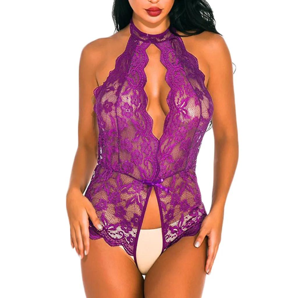 Erotic Hot Sexy Lingerie Bodysuit Sexy Lenceria Bodysuit Ladies Babydoll Plus Size Leopard Erotic Clothing Women's Pajamas