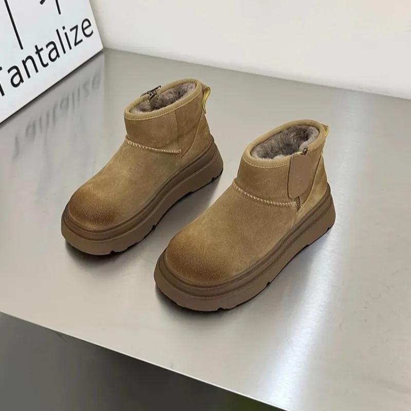 

Модные британские платформенные бархатные зимние ботинки для женщин, дизайнерские женские хлопковые ботинки на мягкой подошве, зимняя мода, ботильоны Sualcat для женщин 35