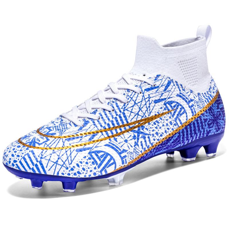 High top football shoes men's and women's soccer shoes professional long nail sneakers broken nail football training shoes