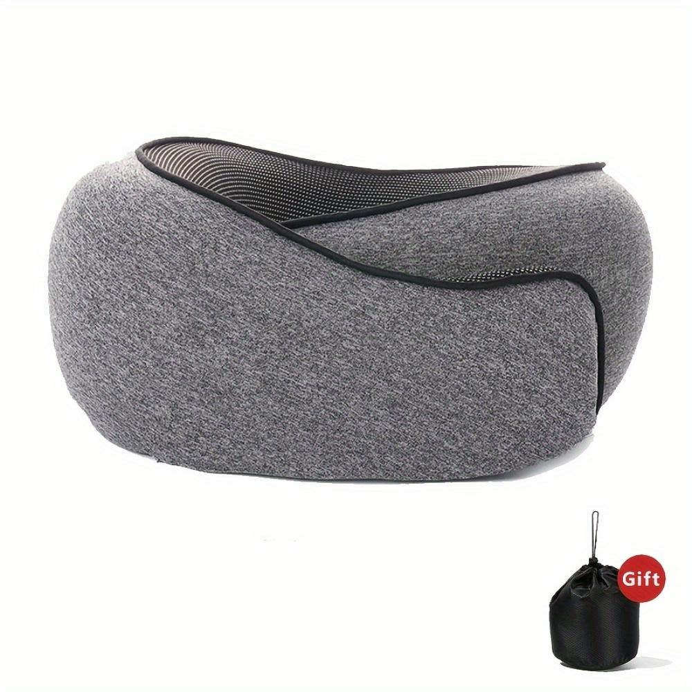 

Gentle Care | Ergonomic Travel Neck Pillow for Airplanes - Breathable, Memory Foam Support with Washable Cover, Ideal for Office & Car Sleep серый