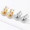 UILZ Trendy Temperament Zircon Metal Earrings for Women