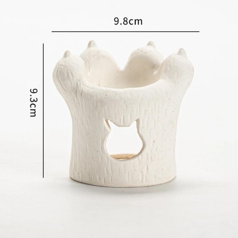 Volcanic Crater Ceramic Oil Burner Wabi-Sabi Aromatherapy Diffuser Holder for Home Spa Meditation Desktop Decor Idear Gift