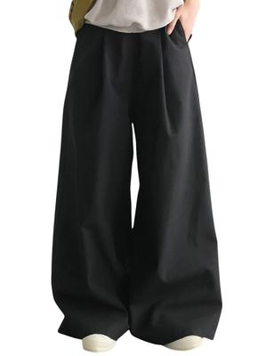 Antiqua Tuck Wide One Size Black Women's Pants, AYA-00033, 05,
