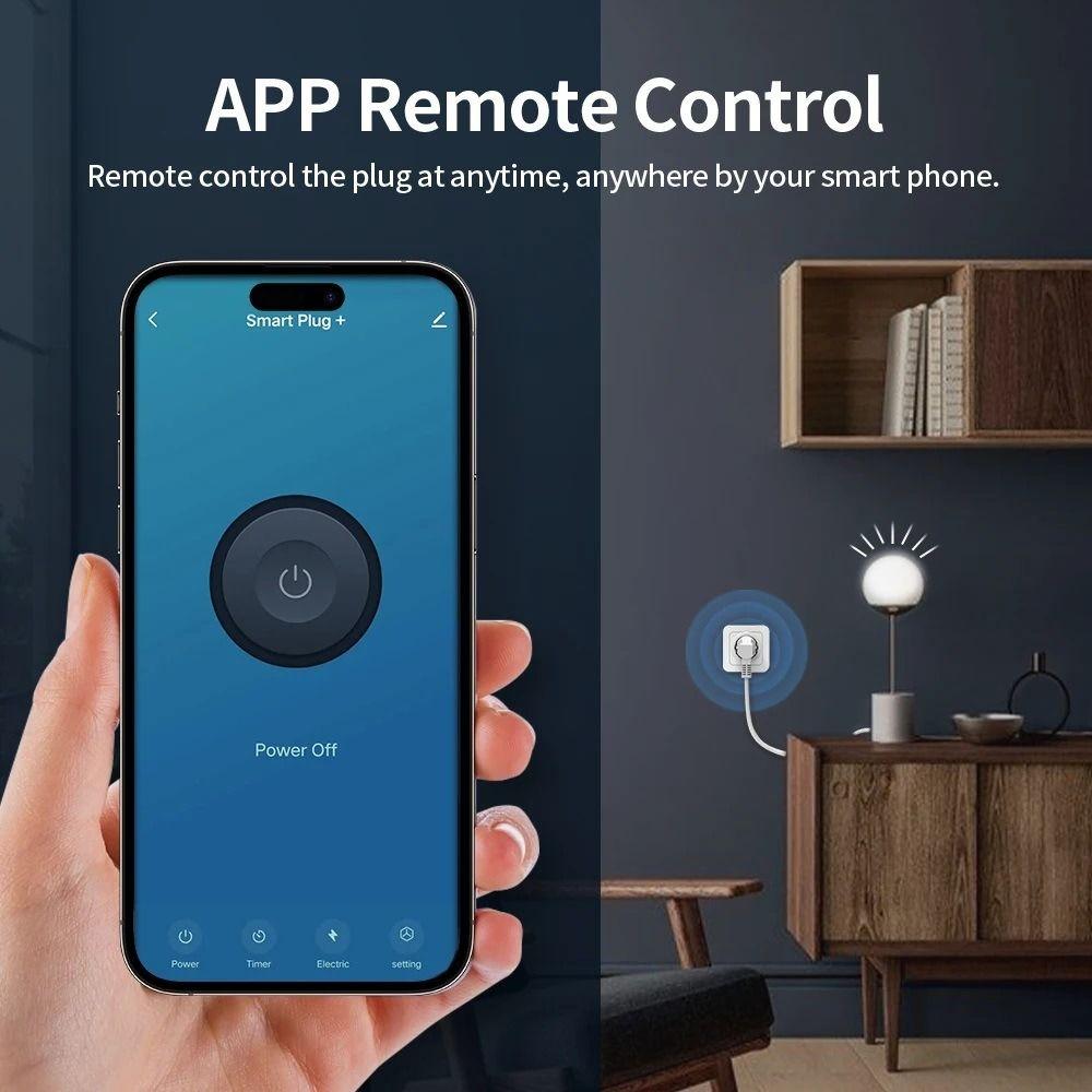 New EU Smart Plug Power Monitor Remote Voice Control Smart Socket 16A Timer Function WiFi Plug Smart Home