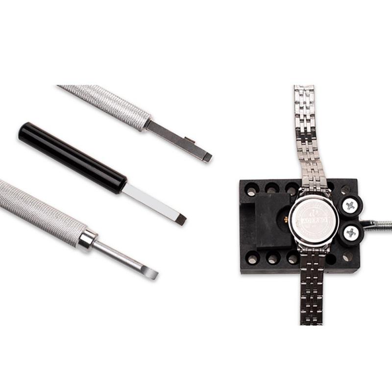 Professional Watch Case Cover Opener Remover Plastic SK2 Alloy Steel Fixed Base Holder Repair Tool