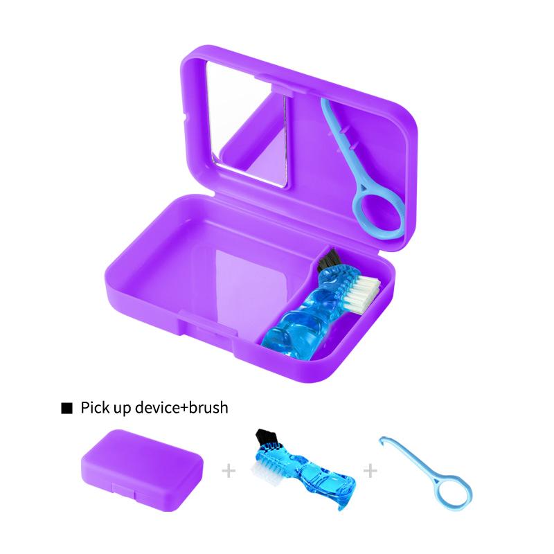 Kit di Pulizia Dentale con Specchio, Spazzolino da Viaggio per Protesi e Estrattore per Apparecchi Ortodontici, Kit per l'Igiene Orale, Spazzolino Interdentale, Cura della Bocca