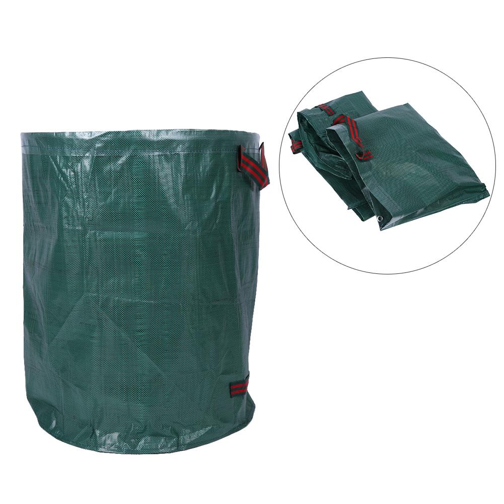 4 Stück Garten Laubtasche Gartenabfallsack 270L Tragbar Groß Garten Gewebetasche Abfall Müll Gras Recycling DE Abfallsack