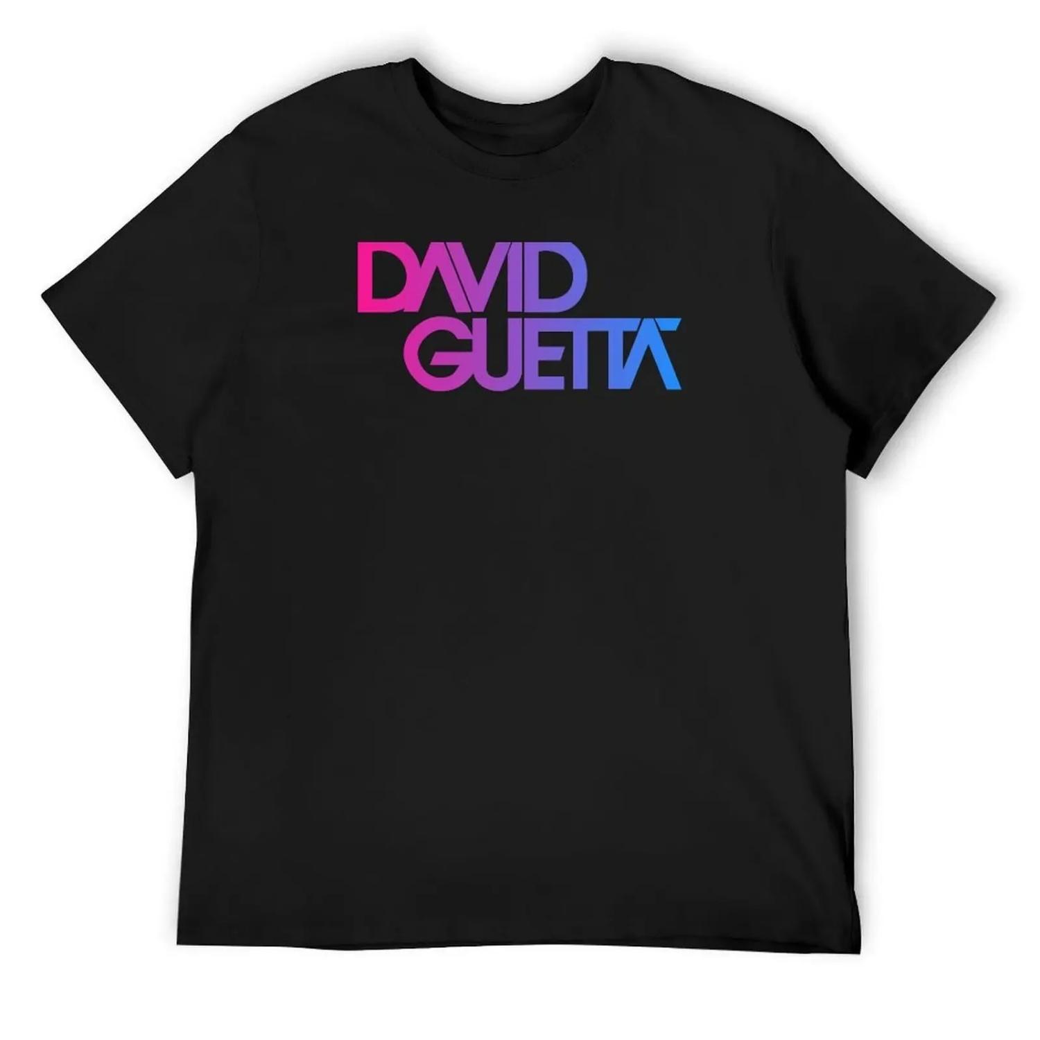 David Guetta fade logo T-Shirt Blouse customs plus sizes anime shirts men S