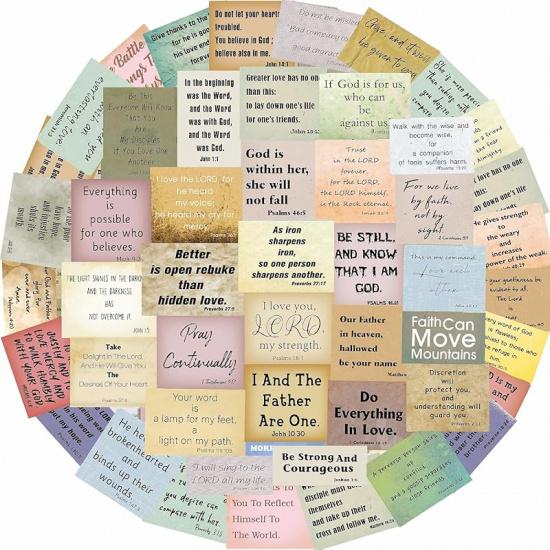 xckbb 200pcs Vintage Bible Verse Stickers,Quote Bible Study Journaling Supplies, Inspirational Christian Stickers for Water Bottle Christian